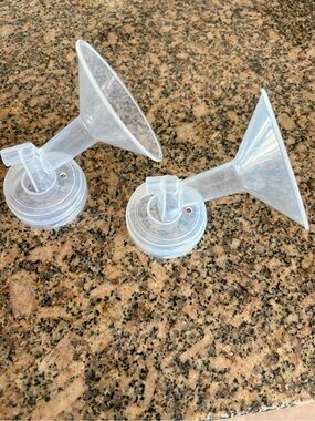 Clear Silicone Breast Pump Flanges - Set of 2